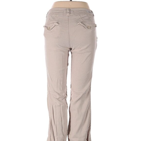 Level 99 Khaki Linen blend bootcut pants Size 25 - Picture 11 of 12